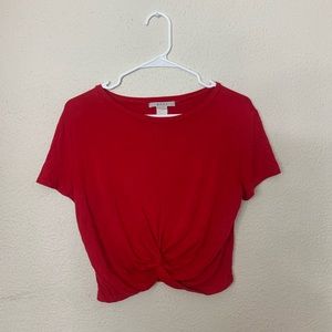 Red crop top